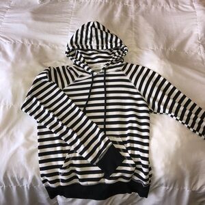Forever 21 Striped Sweater with hoodie